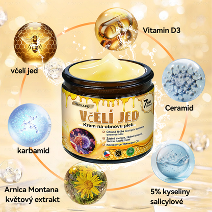 Dermatologicky a klinicky testováno👩‍⚕️👩‍⚕️APKAPK®Bee Venom Krém na obnovení pleti🐝 pomáhá při léčbě kožních problémů, jako jsou: vrásky, jizvy, pigmentové skvrny, strie, akné, psoriáza, ekzém, kožní změny, podráždění, záněty a další kožní problémy. 👩‍⚕️