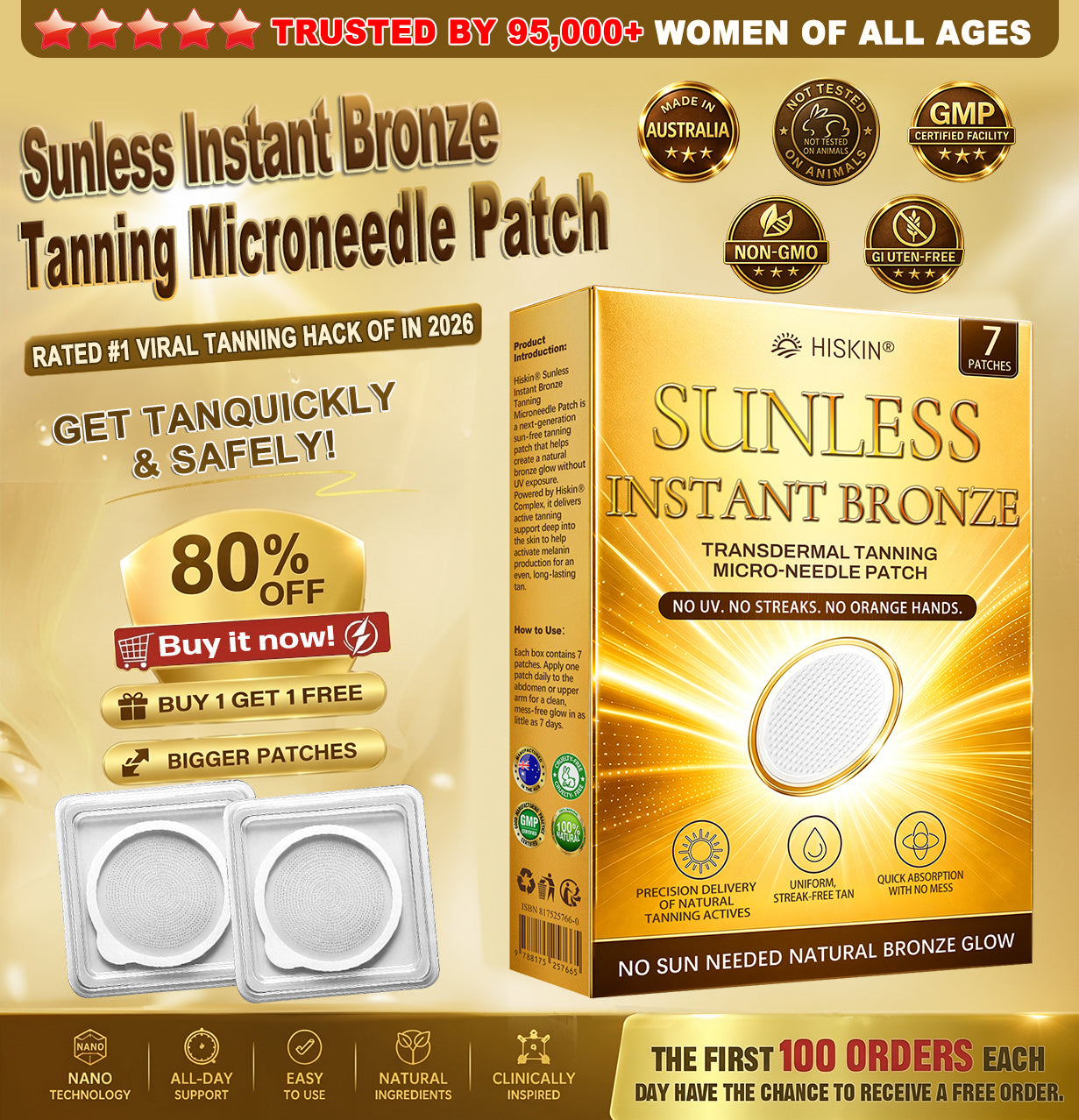 𝑶𝒇𝒇𝒊𝒄𝒊𝒂𝒍 𝑺𝒕𝒐𝒓𝒆 | ☀☀ 𝐇𝐢𝐬𝐤𝐢𝐧® 𝐒𝐮𝐧𝐥𝐞𝐬𝐬 𝐈𝐧𝐬𝐭𝐚𝐧𝐭 𝐁𝐫𝐨𝐧𝐳𝐞 𝐓𝐚𝐧𝐧𝐢𝐧𝐠 𝐌𝐢𝐜𝐫𝐨𝐧𝐞𝐞𝐝𝐥𝐞 𝐏𝐚𝐭𝐜𝐡 🇦 (𝐉𝐮𝐬𝐭 𝐨𝐧𝐜𝐞 𝐚 𝐝𝐚𝐲) 𝐕𝐢𝐬𝐢𝐛𝐥𝐞 𝐁𝐫𝐨𝐧𝐳𝐞 𝐆𝐥𝐨𝐰 𝐢𝐧 𝟕 𝐃𝐚𝐲𝐬 ✅ 𝐍𝐨 𝐔𝐕, 𝐍𝐨 𝐎𝐫𝐚𝐧𝐠𝐞, 𝐍𝐨 𝐒𝐭𝐫𝐞𝐚𝐤𝐬, 𝐍𝐨 𝐃𝐇𝐀, 𝐍𝐨 𝐌𝐞𝐬𝐬.
